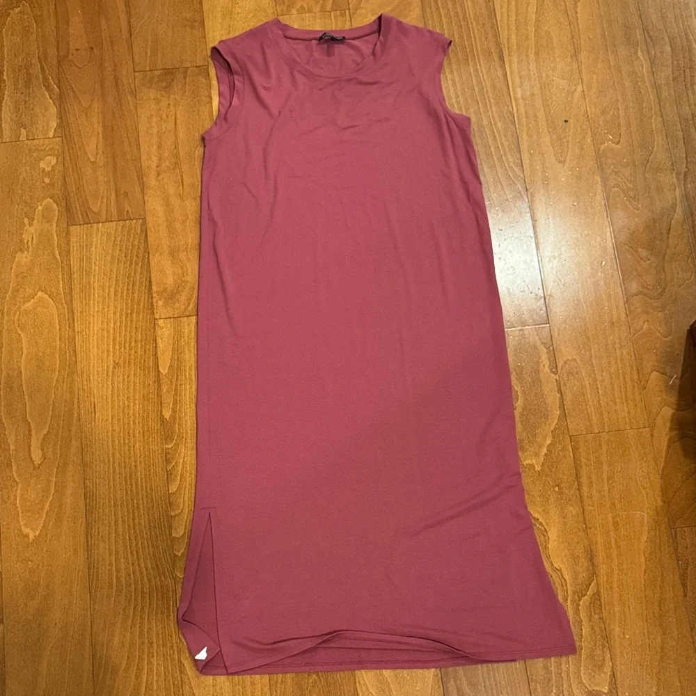 Eileen Fisher‎ Rose Mauve Midi Dress - Picture 2 of 5
